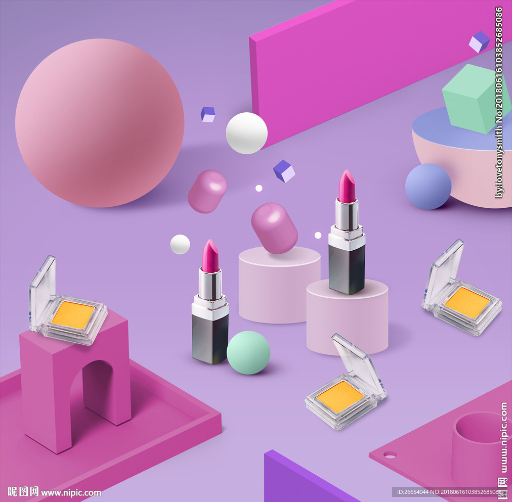 卡通彩色小玩具创意海报设计素材