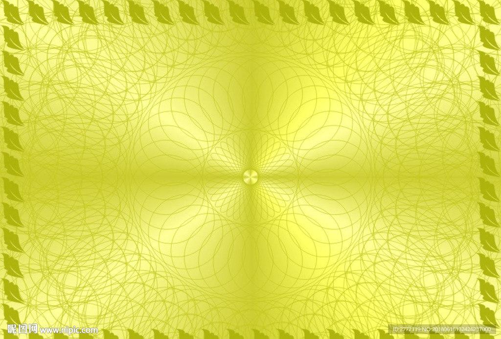 金子发光 许可证书纹