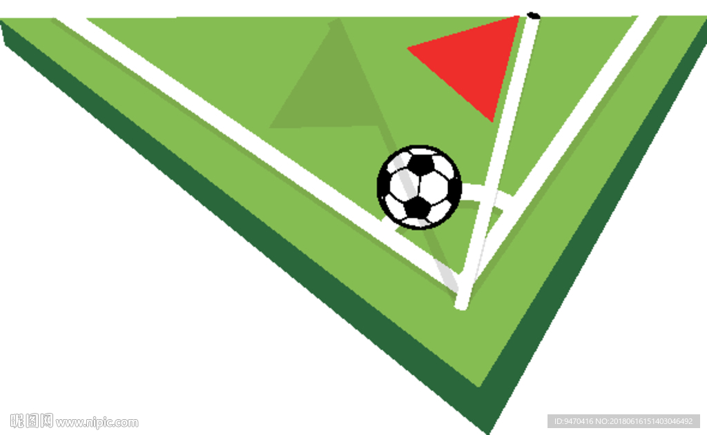 足球世界杯元素矢量设计罚球角球