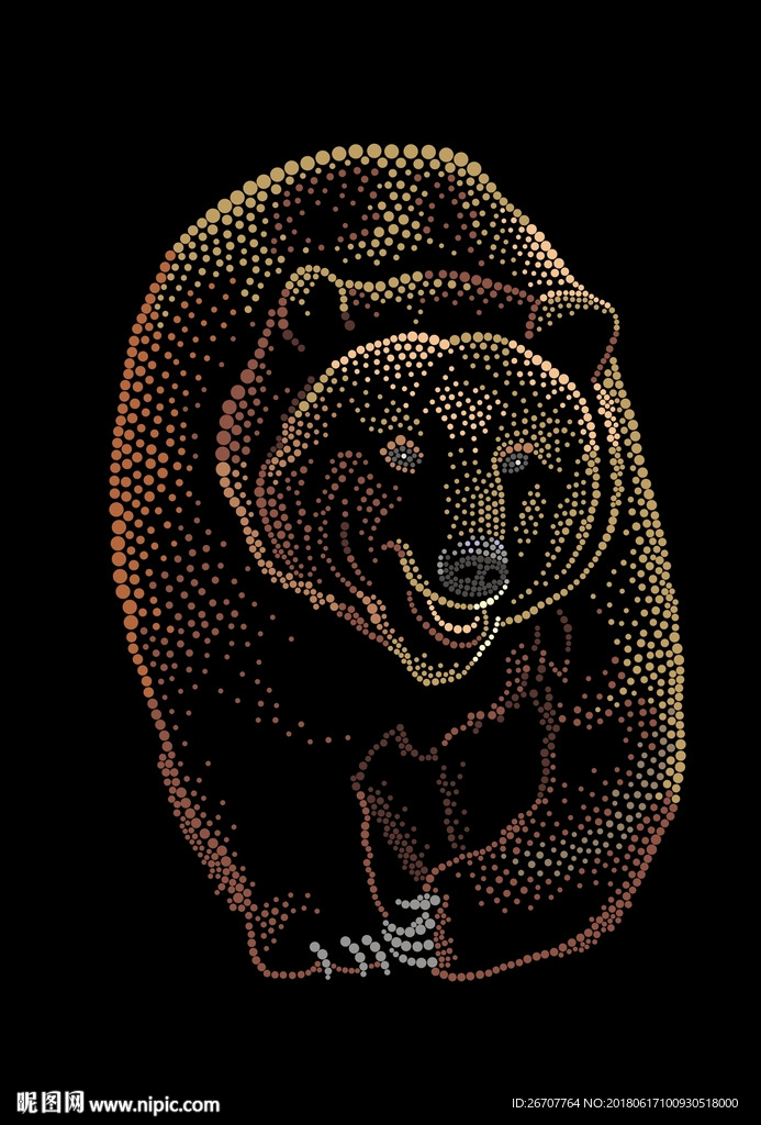 欧货潮牌动物图案熊AI矢量素材
