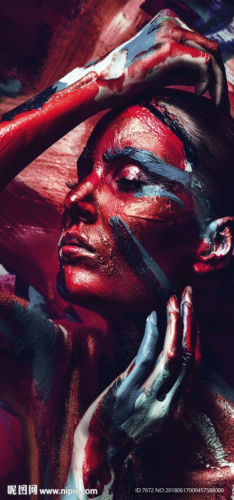 艺术美妆美发彩妆艺术彩绘美女玄