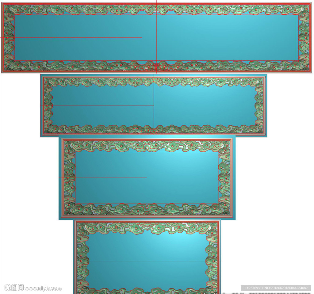 祥云仿古边框挂屏挂匾精雕图浮雕