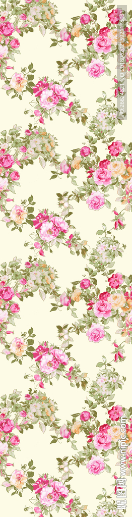 家纺床品花卉花朵背景数码印图案