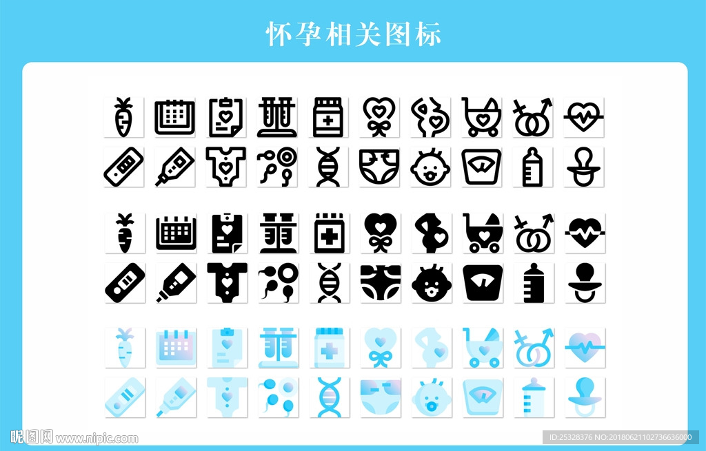 怀孕相关图标