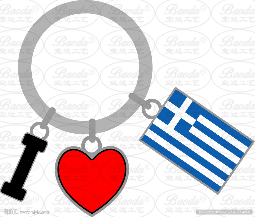 希腊钥匙扣希腊旅游纪念品