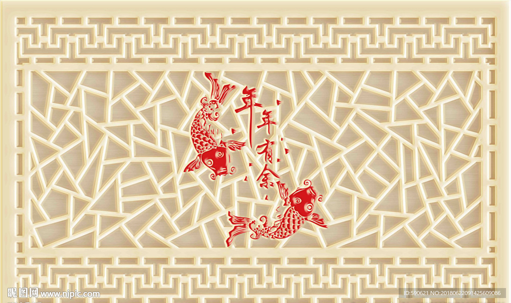 新中式浮雕背景墙