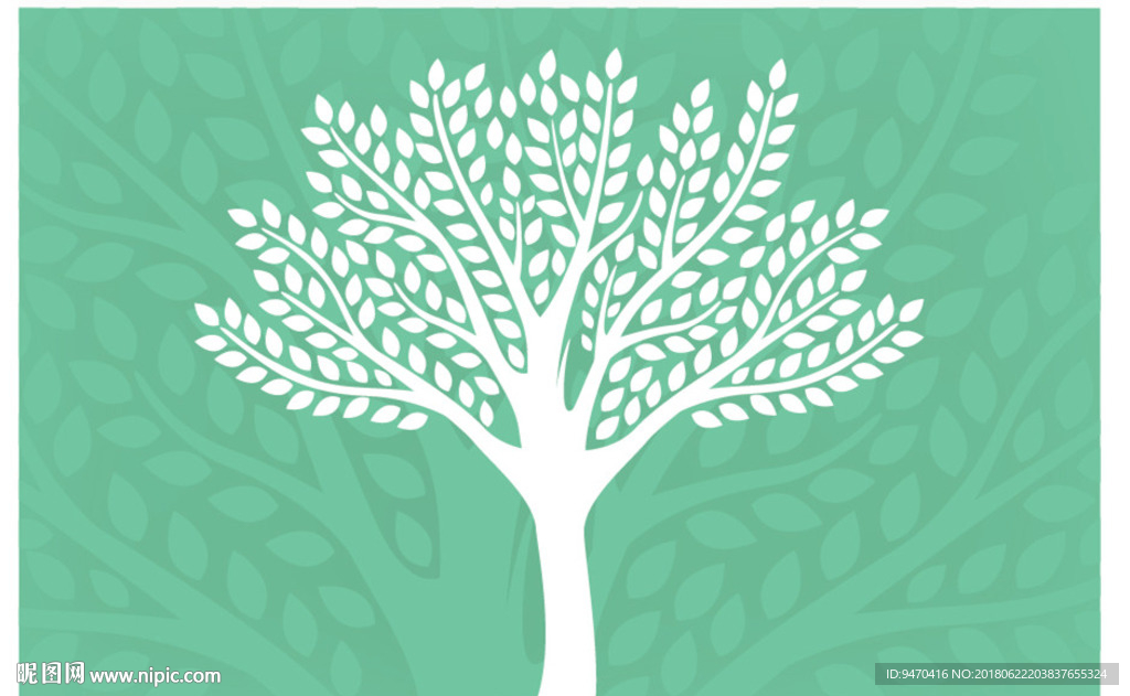 绿色生命树背景素材艺术矢量设计