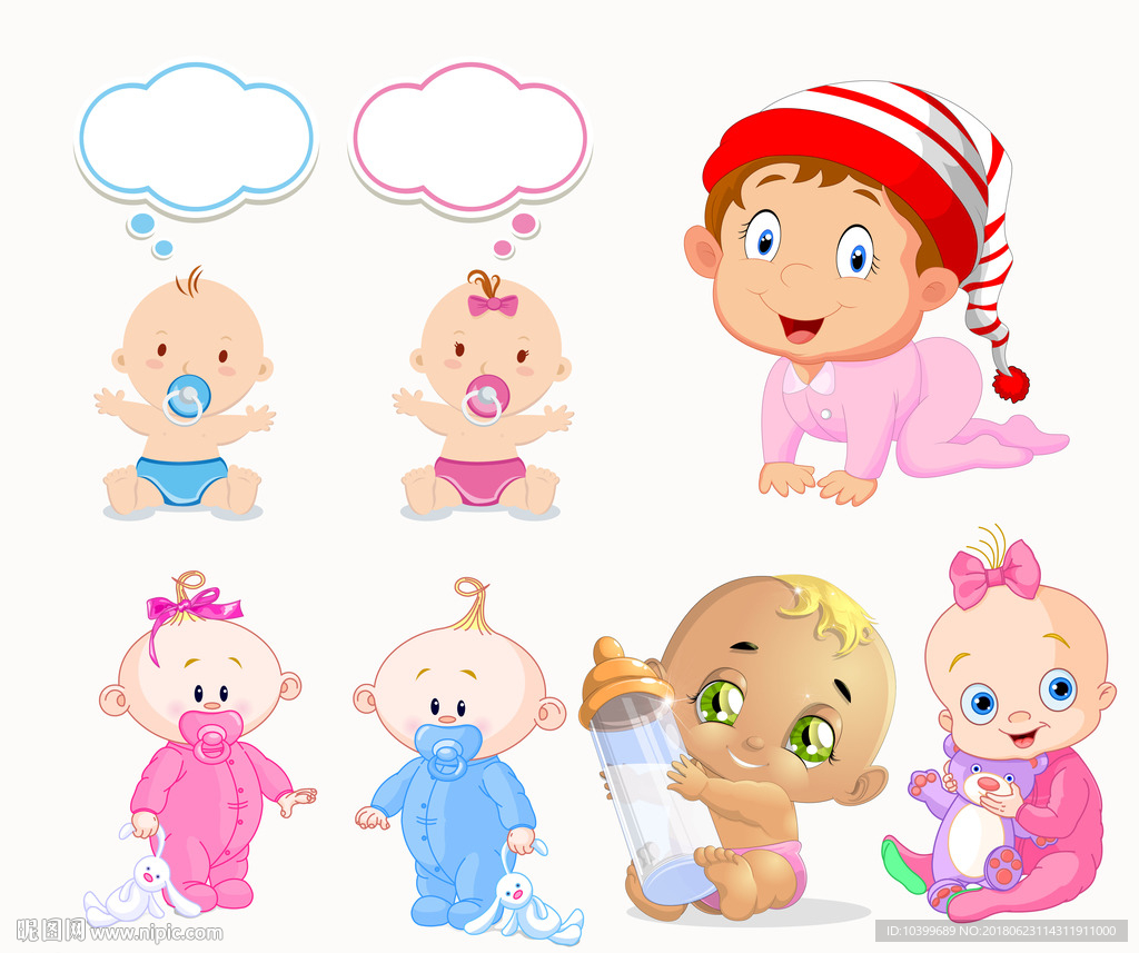 宝宝儿童卡通人物集合素材