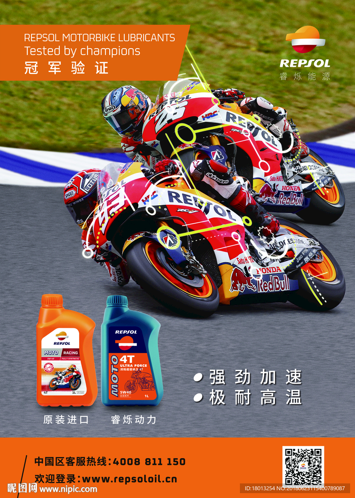 睿烁能源机油润滑油海报