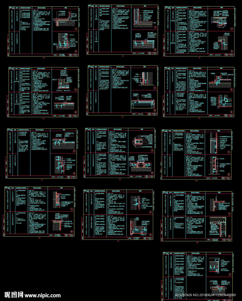 墙面装饰大样施工图