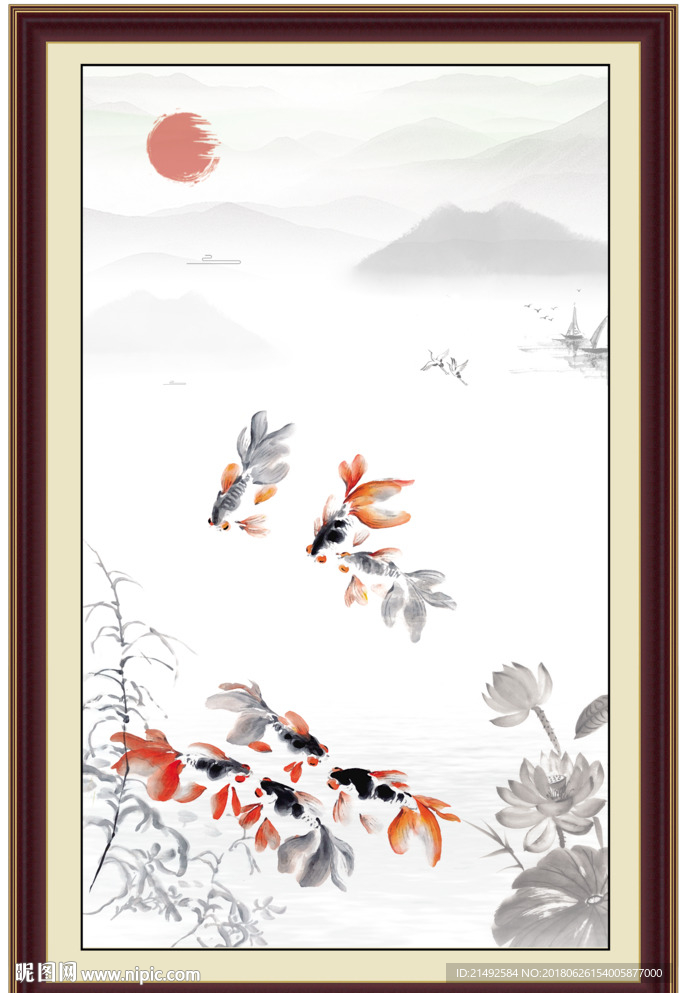 竖版字画 客厅挂画 公司字画