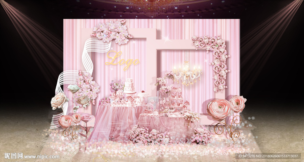 粉色公主甜品区