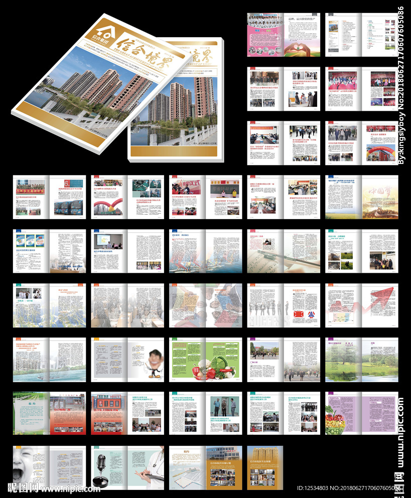 企业内刊书籍杂志ai设计模板