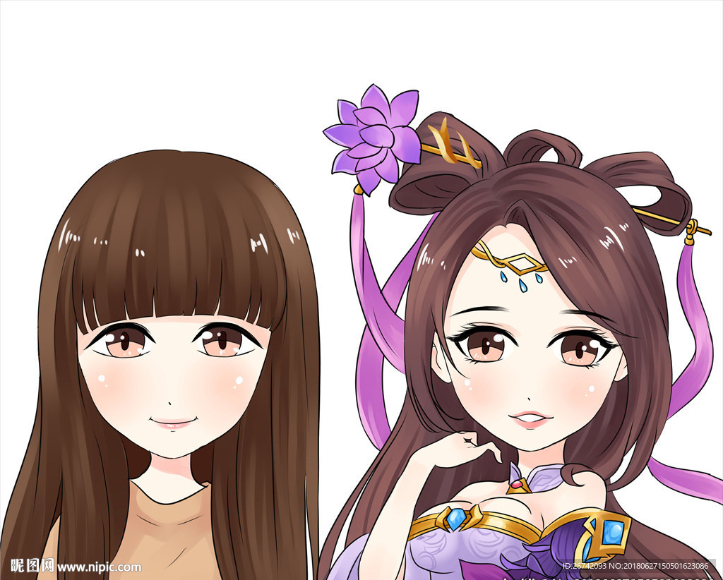 原创卡通Q版女士