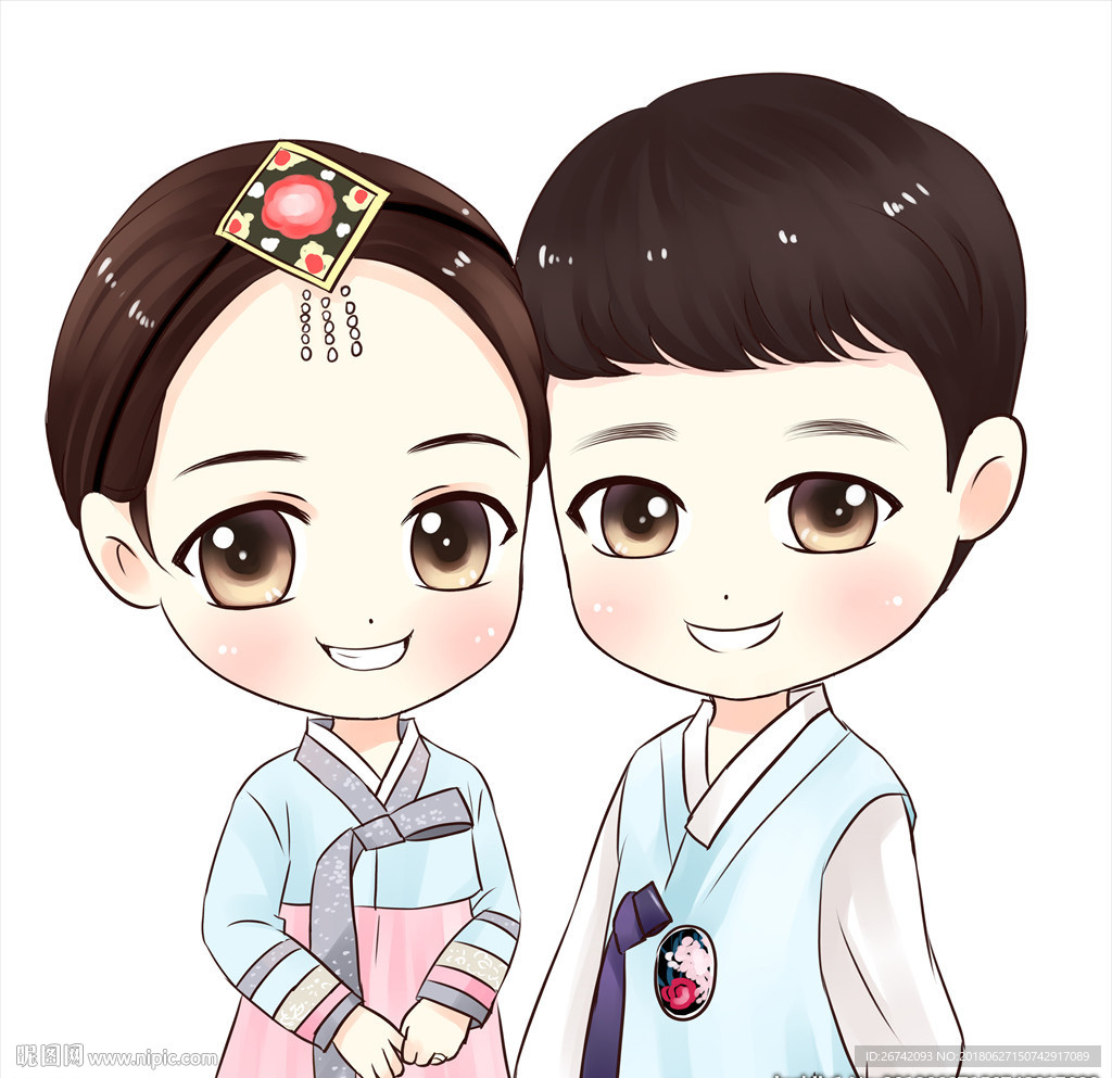 原创卡通Q版情侣