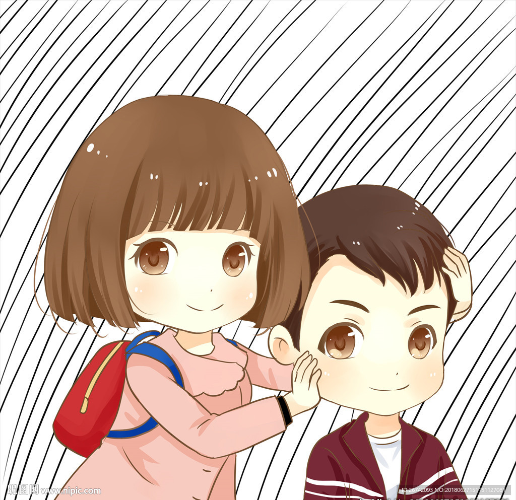 原创卡通Q版可爱情侣