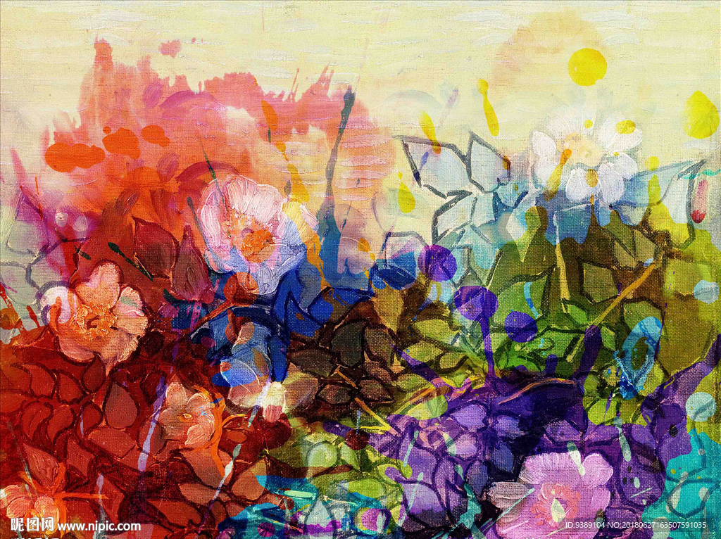 花卉油画