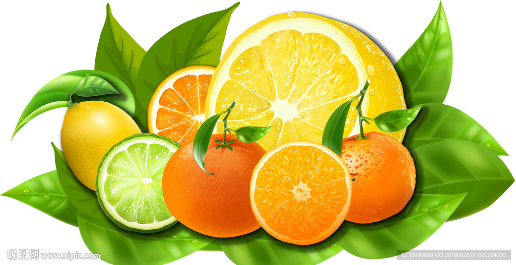 新新鲜鲜橙子柠檬素材