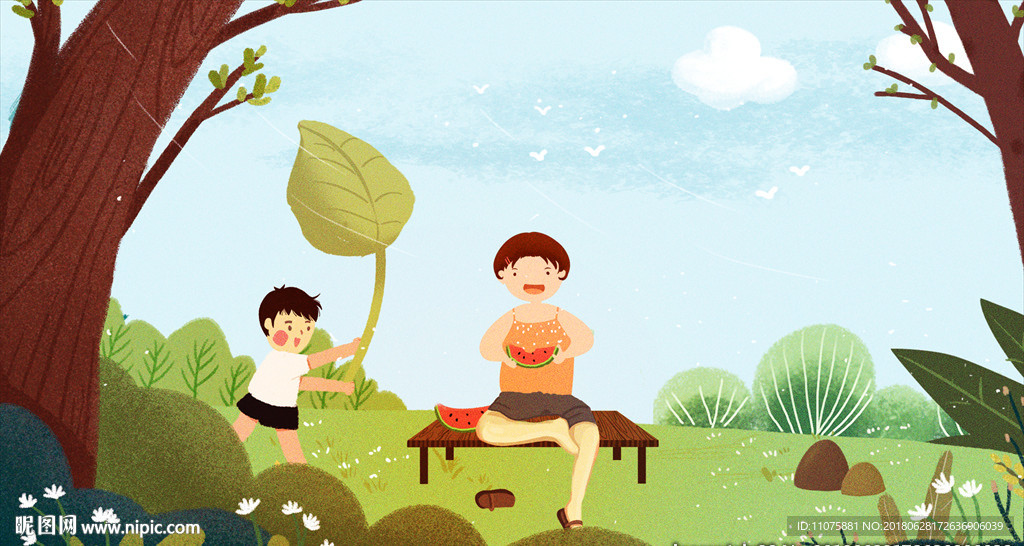 原创插画夏季海报