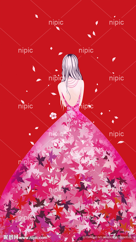 女孩背影