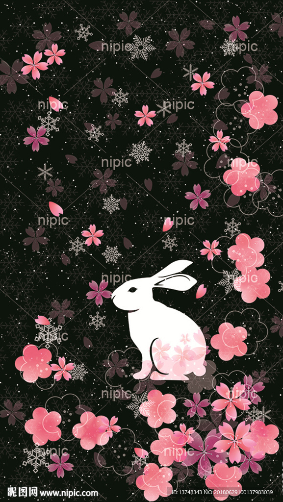 樱花和兔子