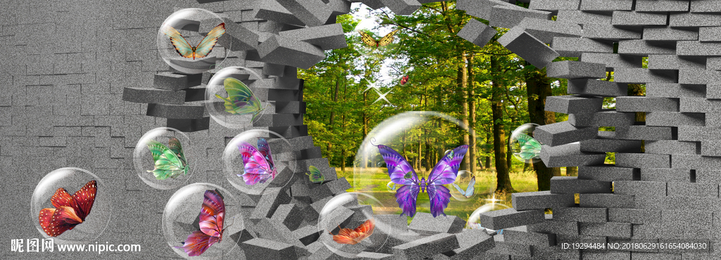 3D壁纸墙画 裸眼3D 地贴图