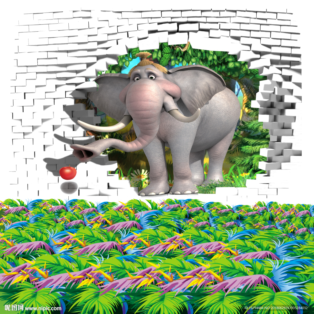 3D壁纸墙画 裸眼3D 地贴