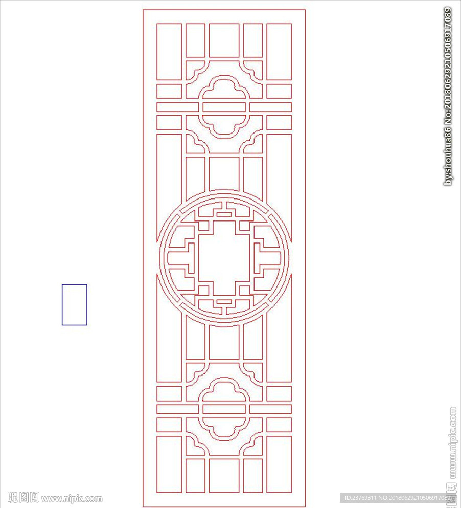 镂空花格屏风隔断线雕单线