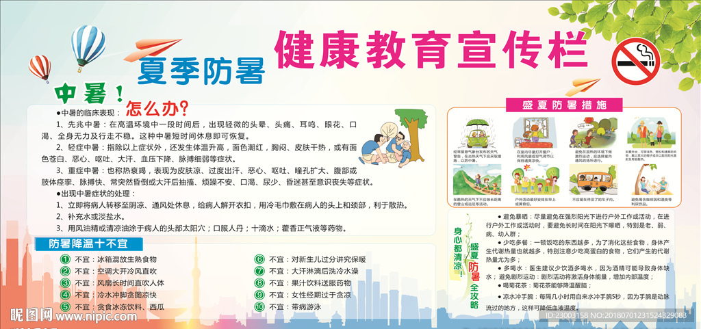 夏季健康教育宣传栏