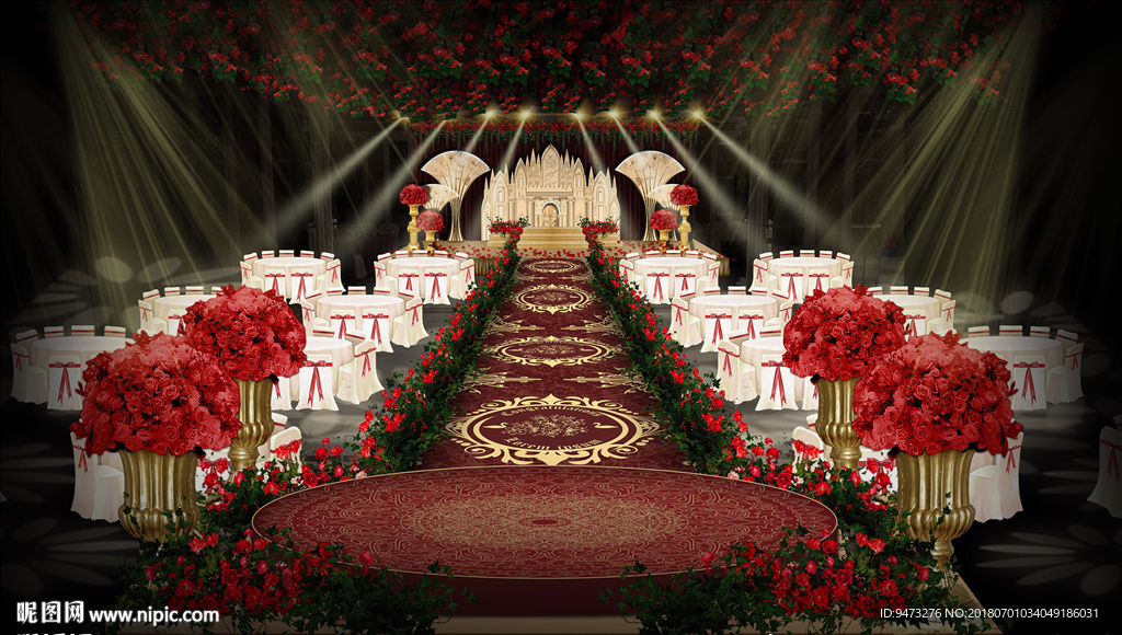 红金色欧式仪式区