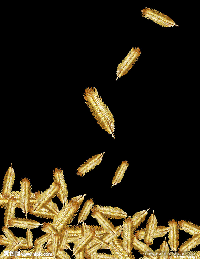 新中式羽毛飘落金色家装