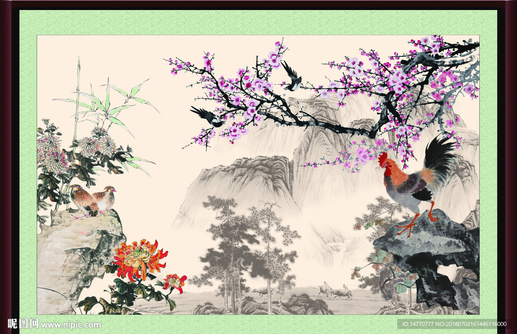国画梅花