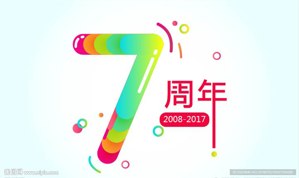 7周年 周年庆 店庆 数字