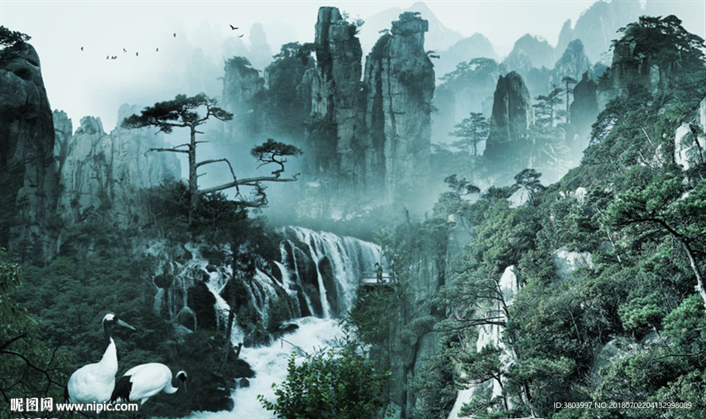 水墨山水画
