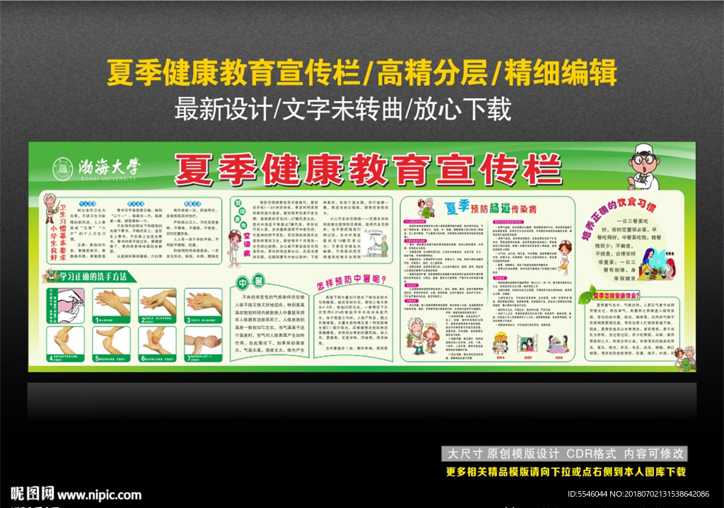 夏季健康教育宣传栏