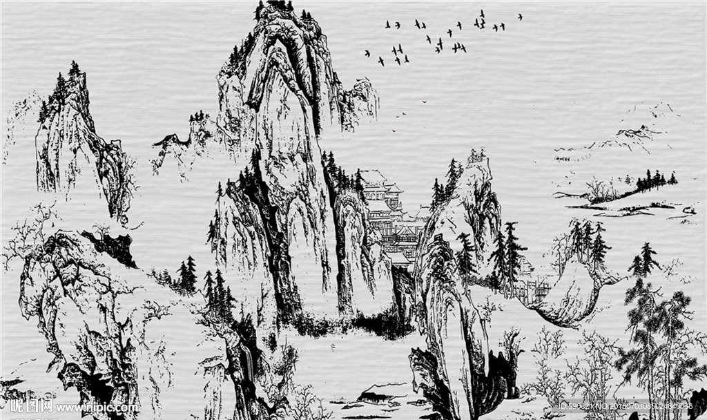 国画背景墙
