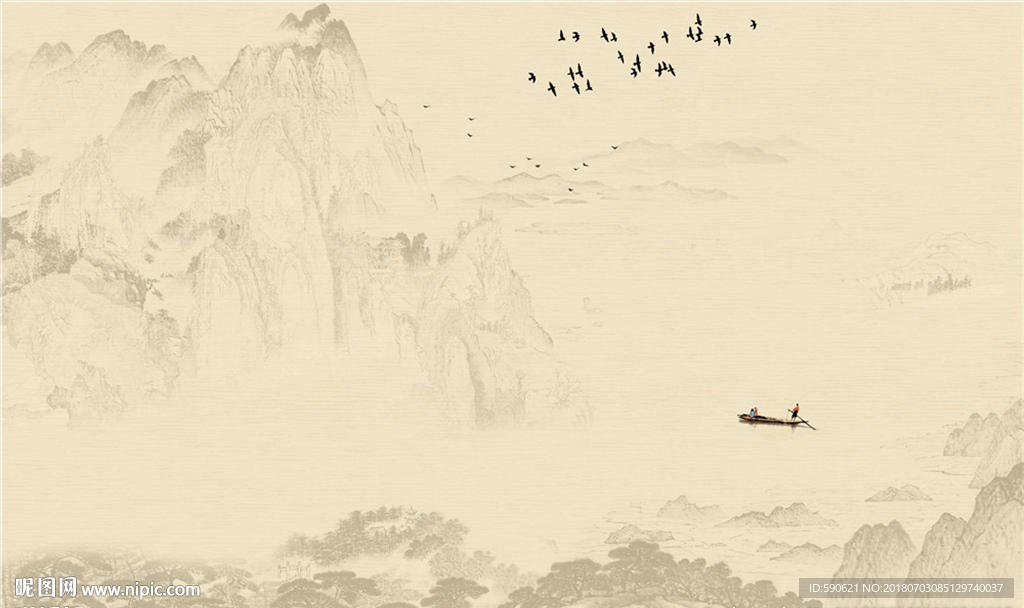 国画背景墙