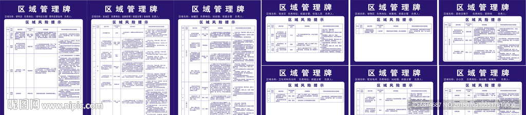 风险台账 区域管理牌