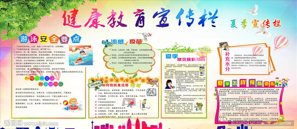 夏季健康教育宣传栏