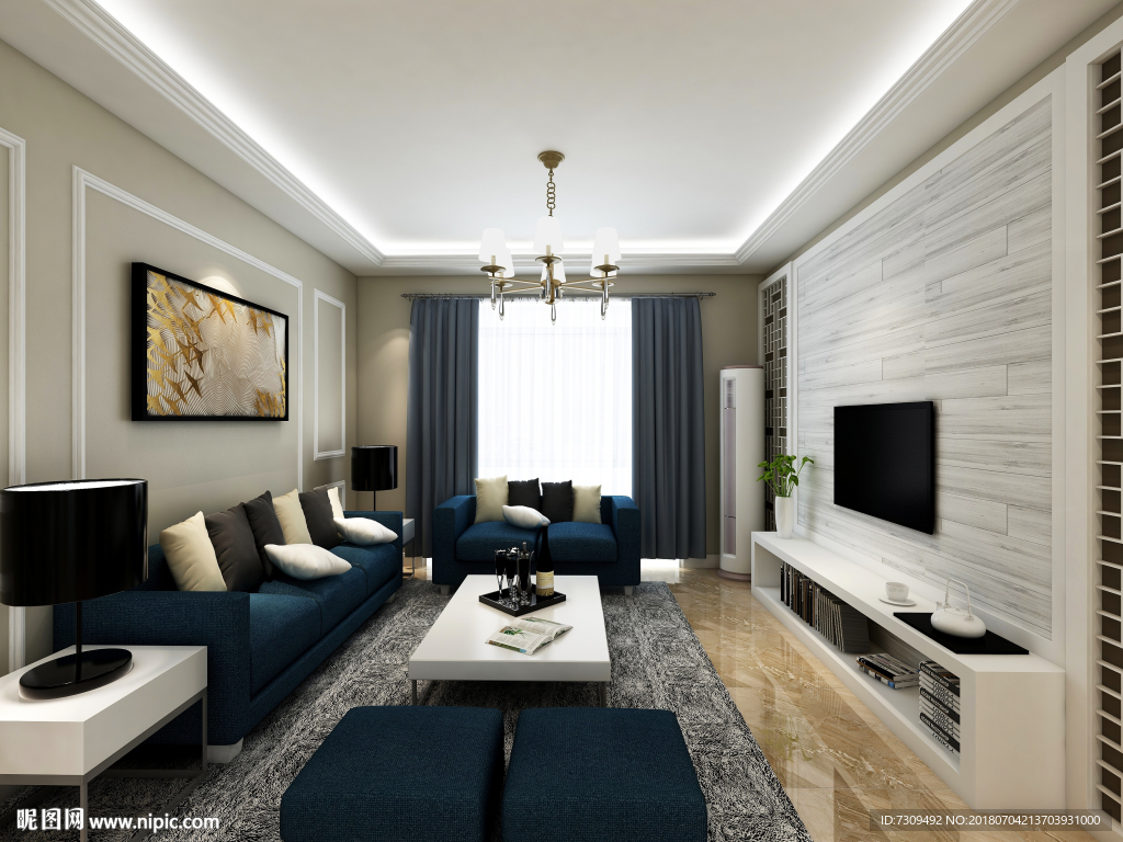 北欧风格室内装修客厅效果图