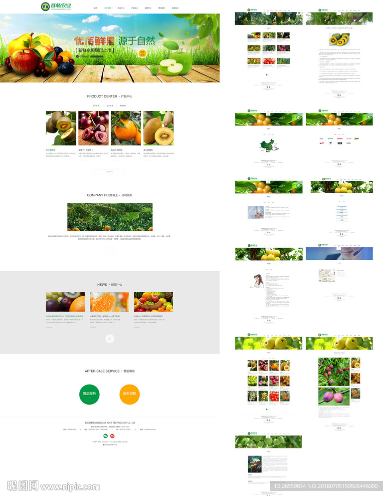 水果销售公司整站模版
