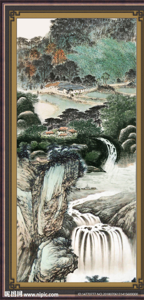 竖幅国画