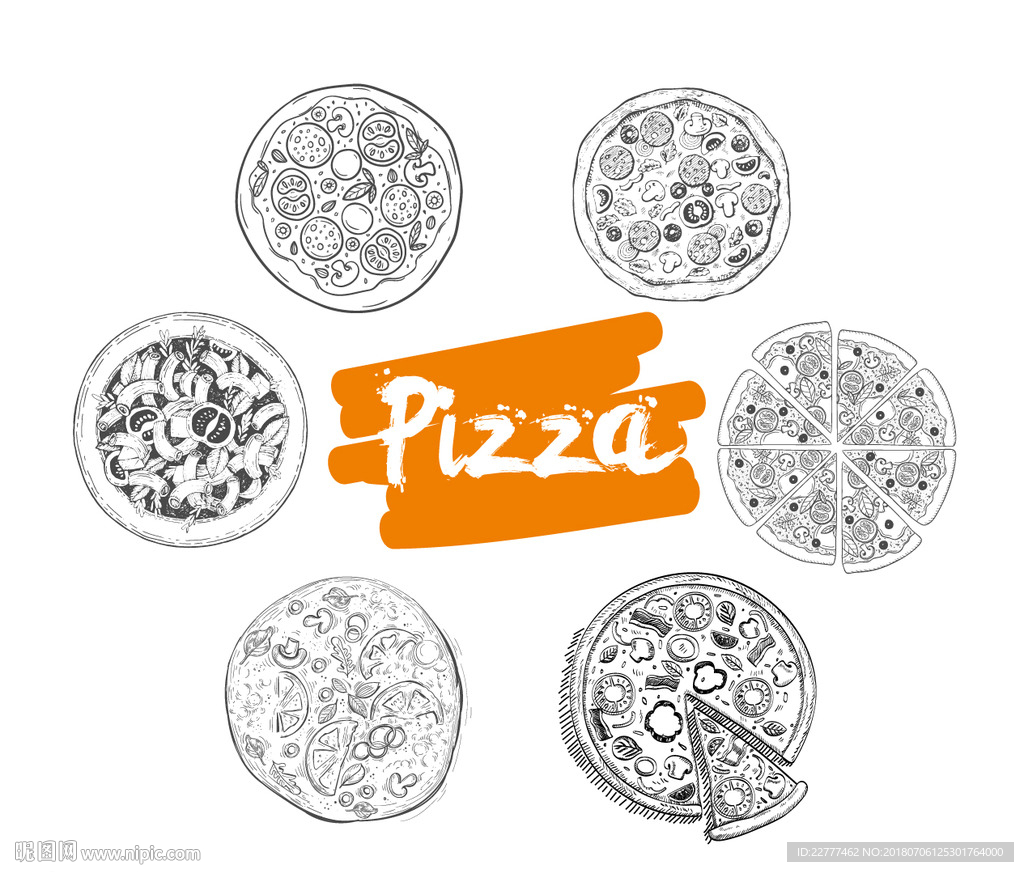 手绘pizza