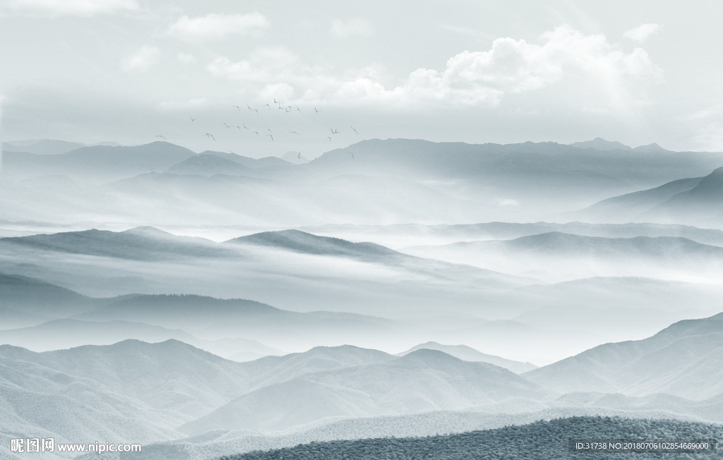 新中式山水画
