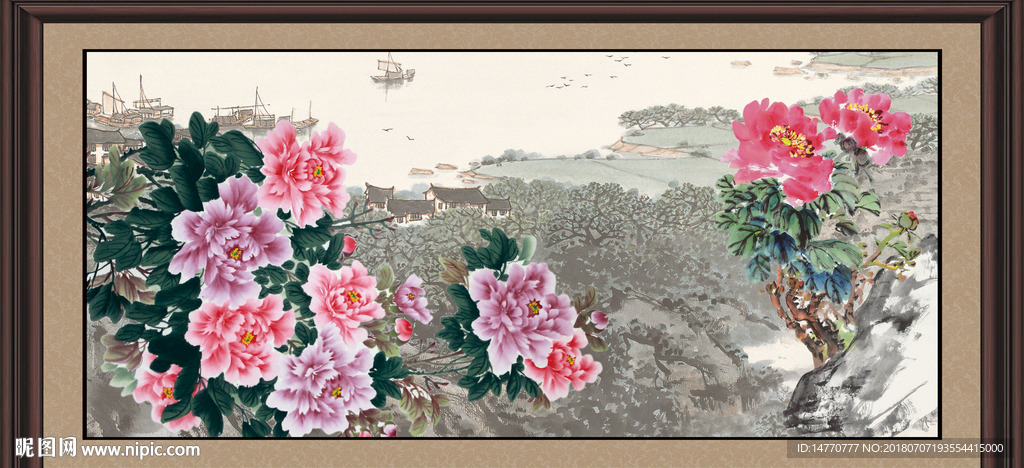 国画牡丹