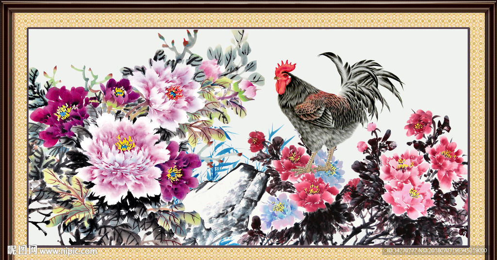 国画牡丹