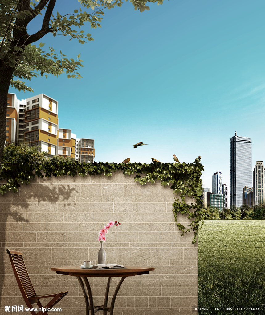 园林 中式 水墨 山水 江湖