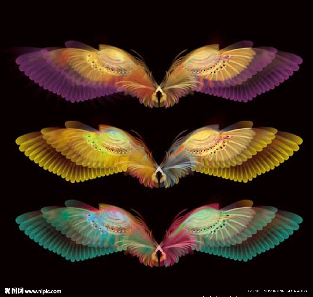 多彩天使翅膀 天使舞蹈