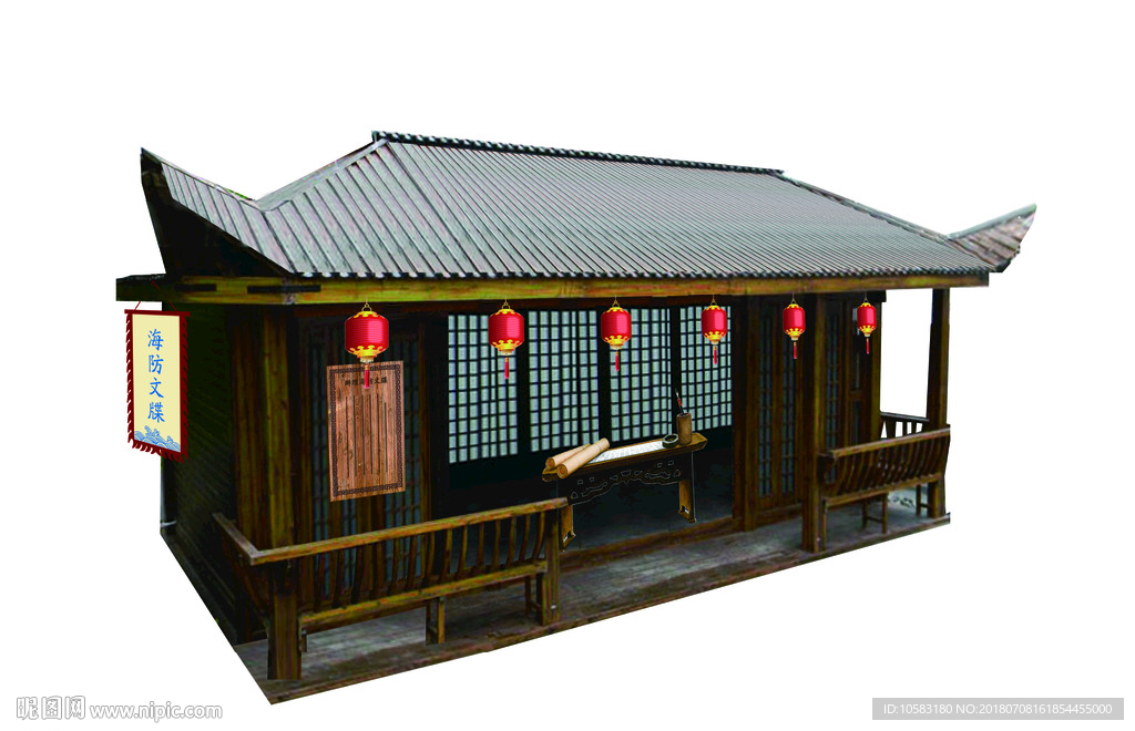 古建风格建筑效果图