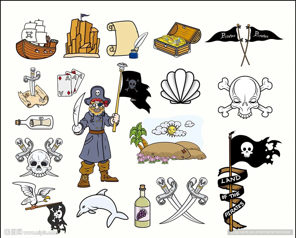 海盗矢量贴图素材